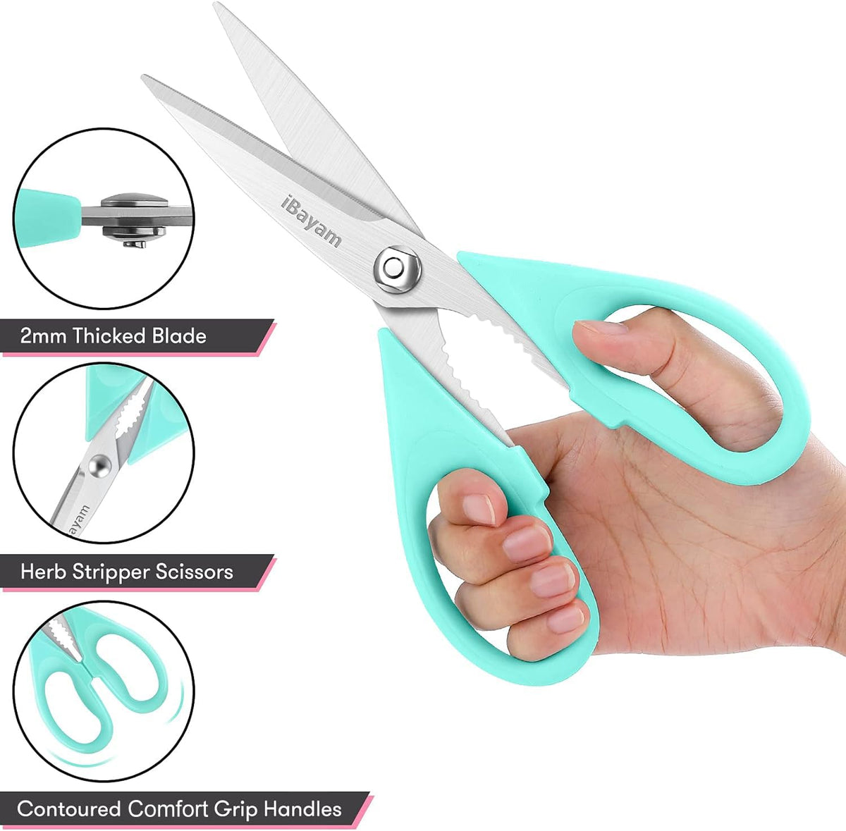iBayam pastel pink and mint blue set elevates kitchen aesthetics while saving space.
