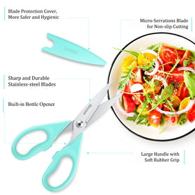 iBayam kitchen scissors poultry-shears for effortless bone and joint trimming.