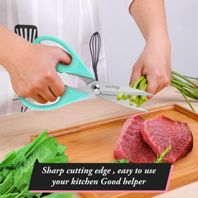 iBayam textured finger-loops prevent slips during thick cuts.