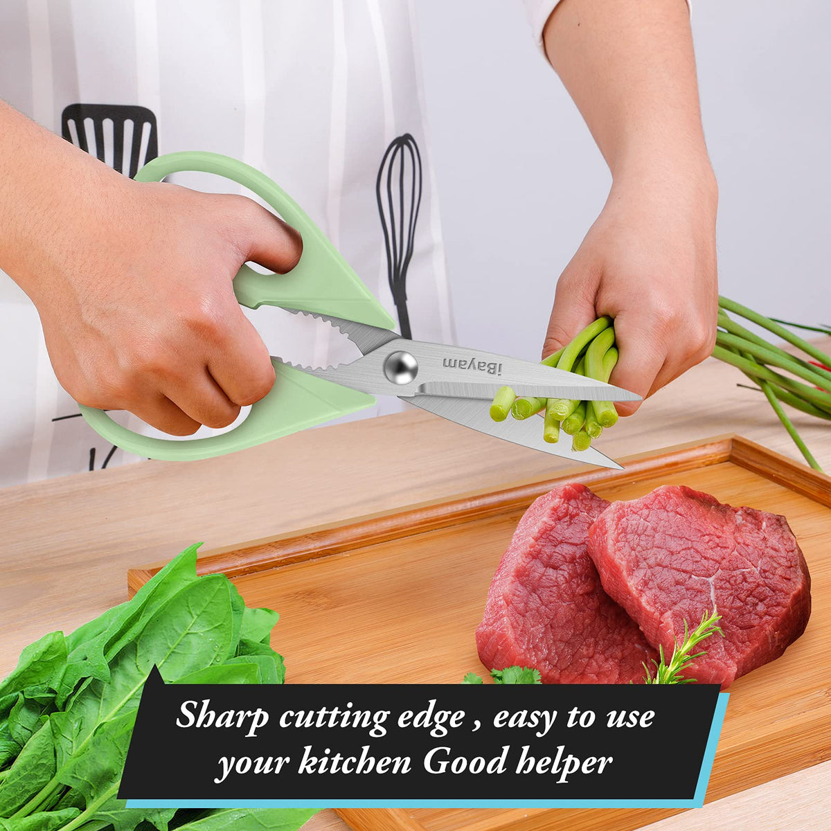 iBayam kitchen shears two-pack color options for versatile tasks