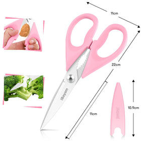 iBayam stainless steel blades close-up showing sharp durable cuts