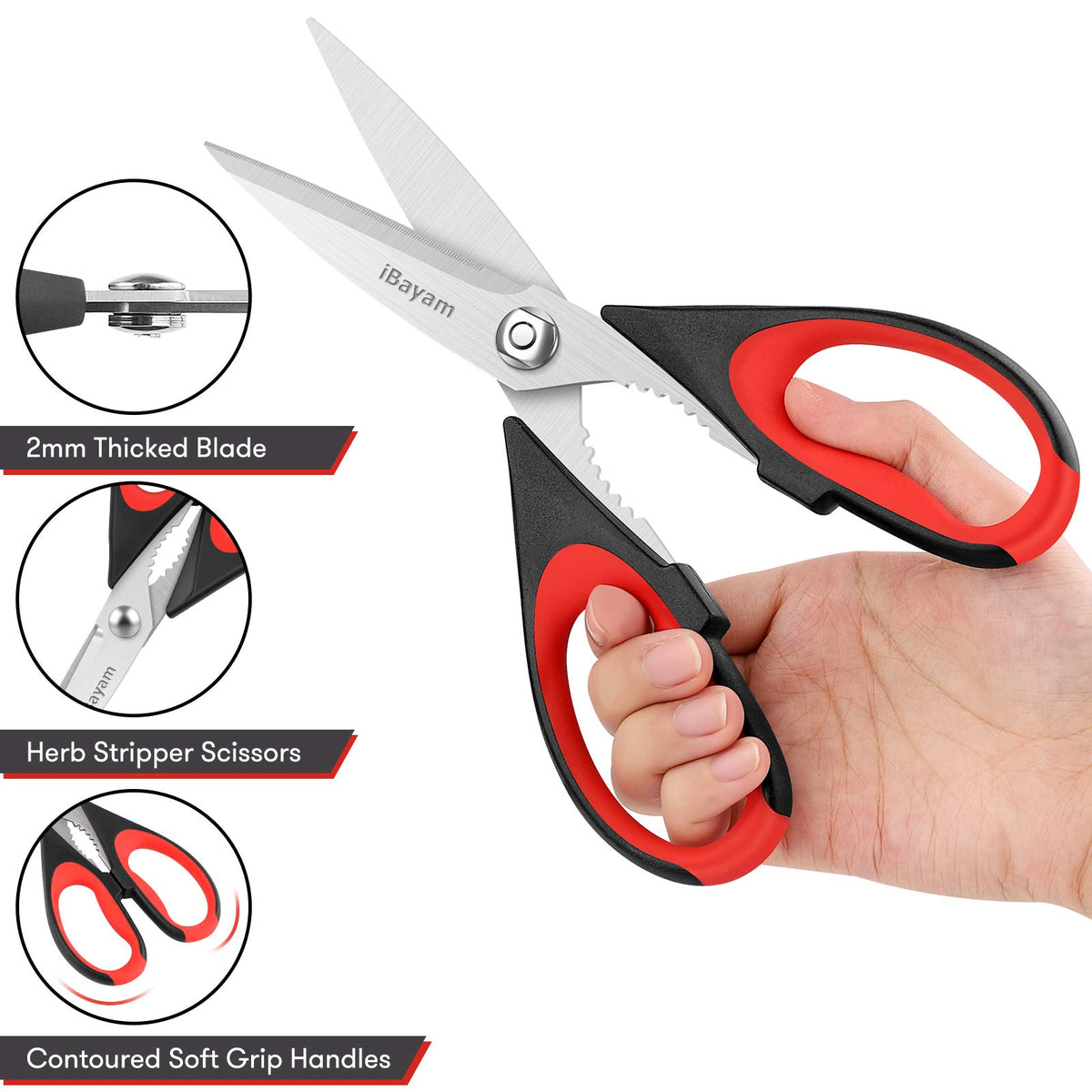 iBayam stainless steel blades resist corrosion and stay sharp
