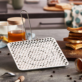 Ibili foldable tin plate toaster folded handle for travel