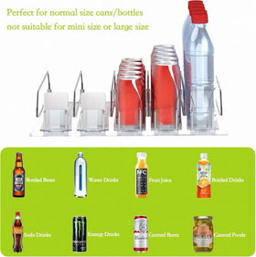 IBORING fridge organizer features rust-resistant metal partitions for durability