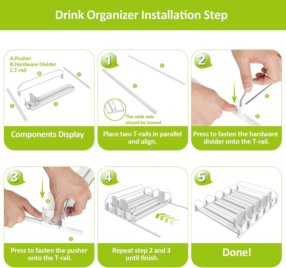 IBORING tool-free installation process shown for quick setup