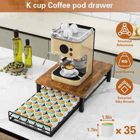 IBUYKE coffee maker sits on the large top surface for convenient setup