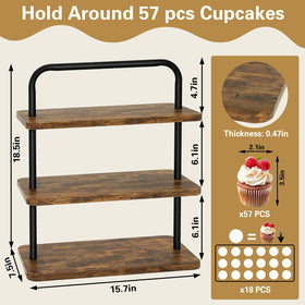 IBUYKE cupcakes displayed on the stand create an elegant centerpiece.