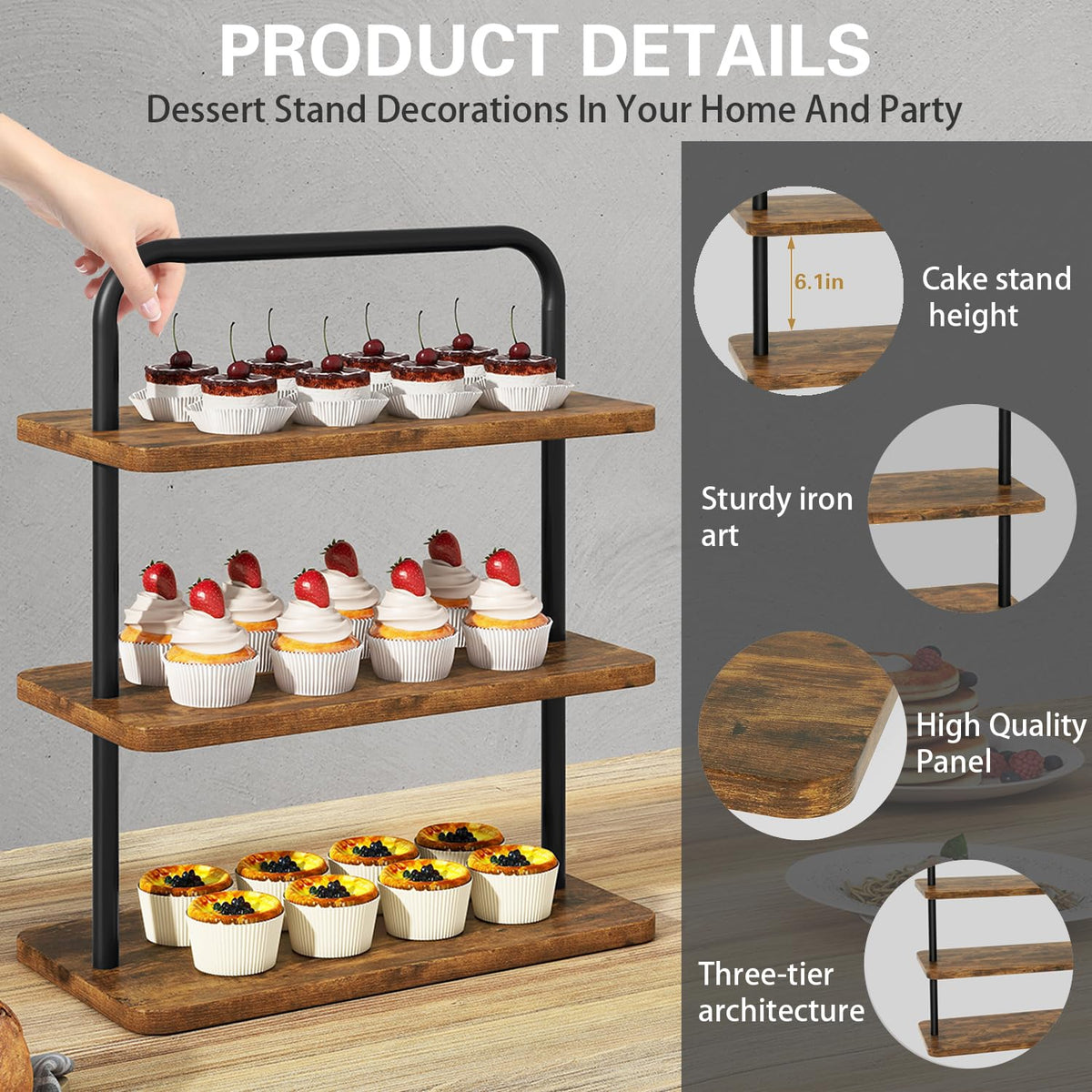 IBUYKE non-slip feet protect surfaces during use.