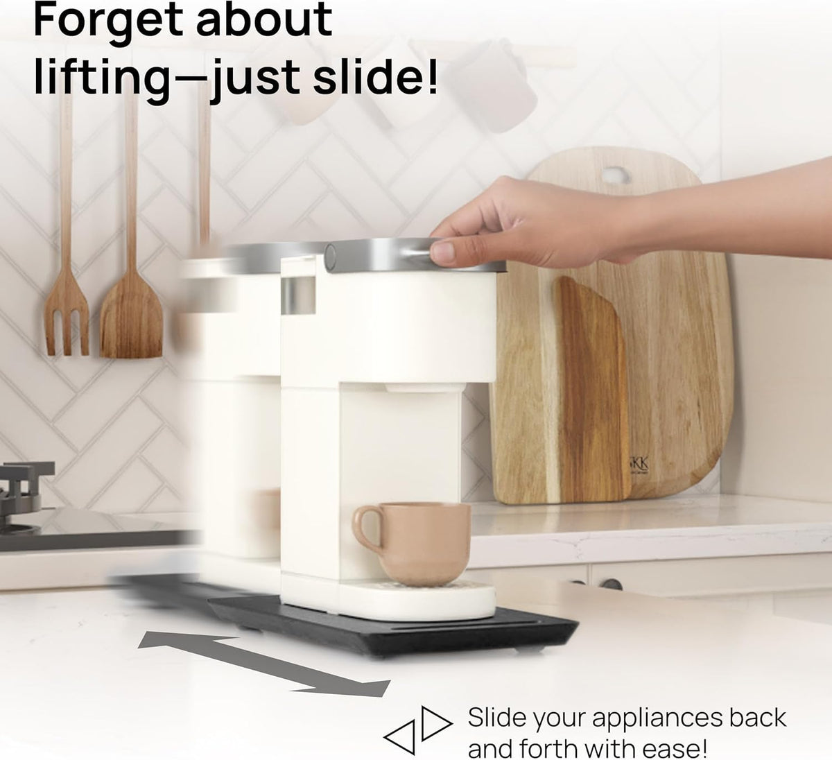 Ibyx bamboo finish slider adds a warm, durable touch to your countertop.