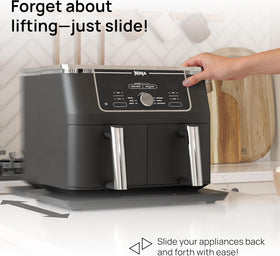 Ibyx Elegant Appliance Slider coffee maker on tray keeps counter tidy and accessible
