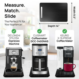 Ibyx Elegant Appliance Slider supports up to 40 lb capacity.