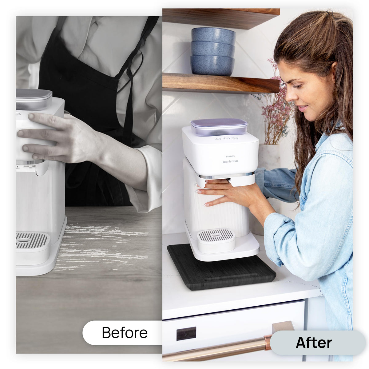 Ibyx Elegant Appliance Slider counter organization in action.