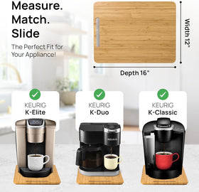 Ibyx Elegant Appliance Slider multiple-size options fit various appliances.