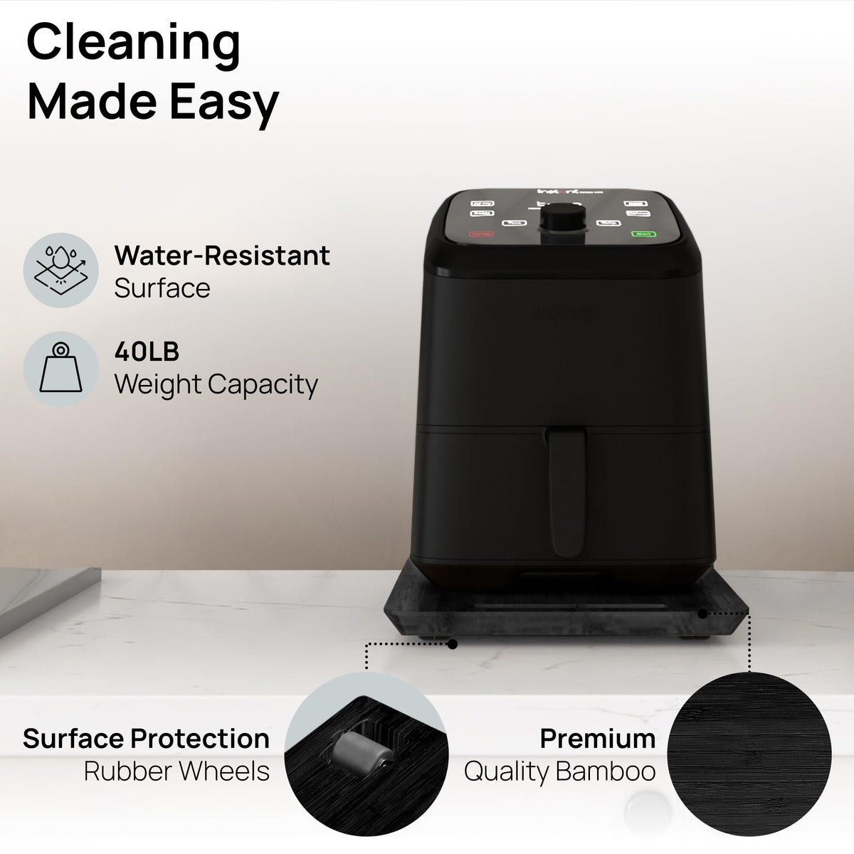 Ibyx Elegant Appliance Slider smooth glide demonstrating quiet movement.