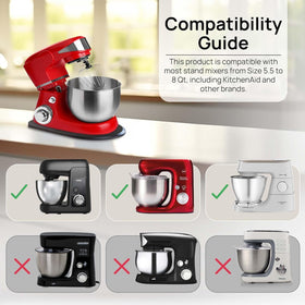 Ibyx mixer slider fits 5.5 qt mixers for compact, practical counter space.