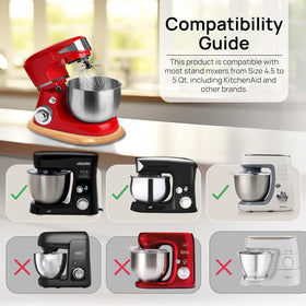 Compact design of Ibyx Slider fits 4.5 Qt mixers