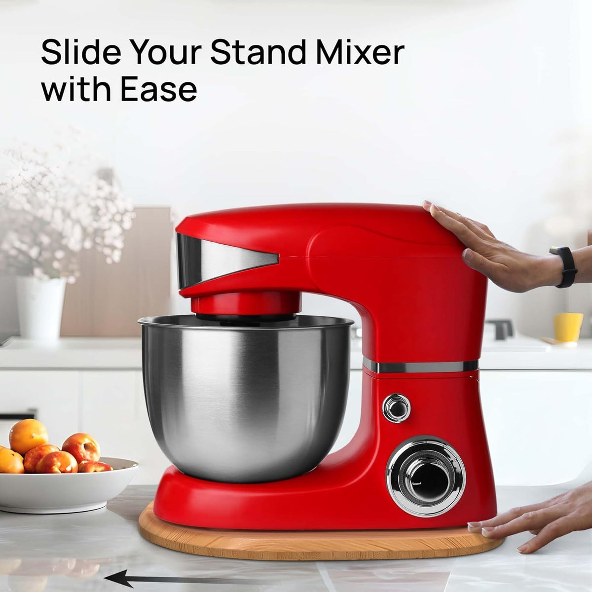 Sturdy base on Ibyx Slider supports heavy appliances securely