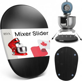 Ibyx mixer slider with smooth glide enables easy under-cabinet access to a 5.5 qt mixer.