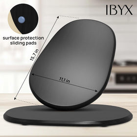 Ibyx mixer slider on a sturdy base keeps the appliance balanced during repositioning.