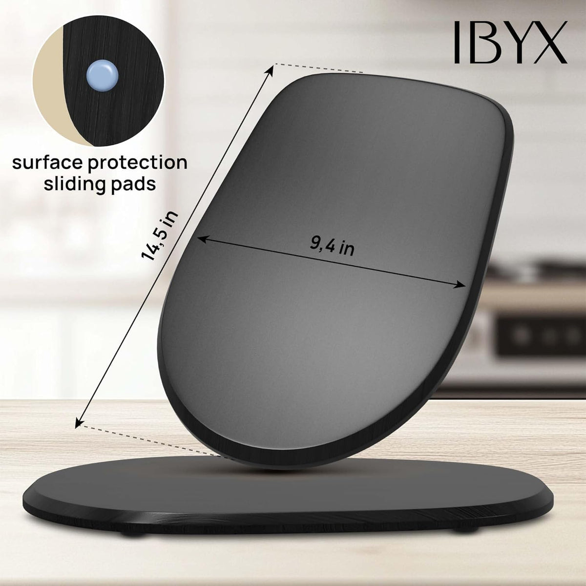 Ibyx Mixer Slider under-cabinet use keeps counters clear and accessible