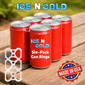 Ice N Cold 6pk can rolls Made in USA label: reliable production for local retailers.