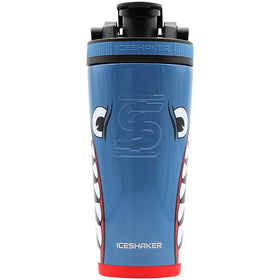 Ice Shaker 26oz insulated stainless steel bottle keeps drinks cold