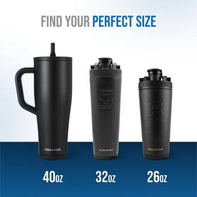 Ice Shaker on-the-go bottle for workouts, travel, and mixing.
