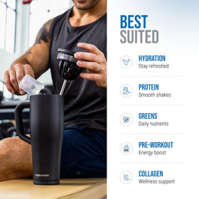 Ice Shaker wide-mouth design for easy filling and cleaning.