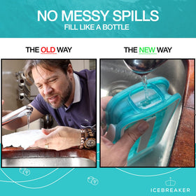 ICEBREAKER airtight silicone mold prevents freezer odors from affecting ice.