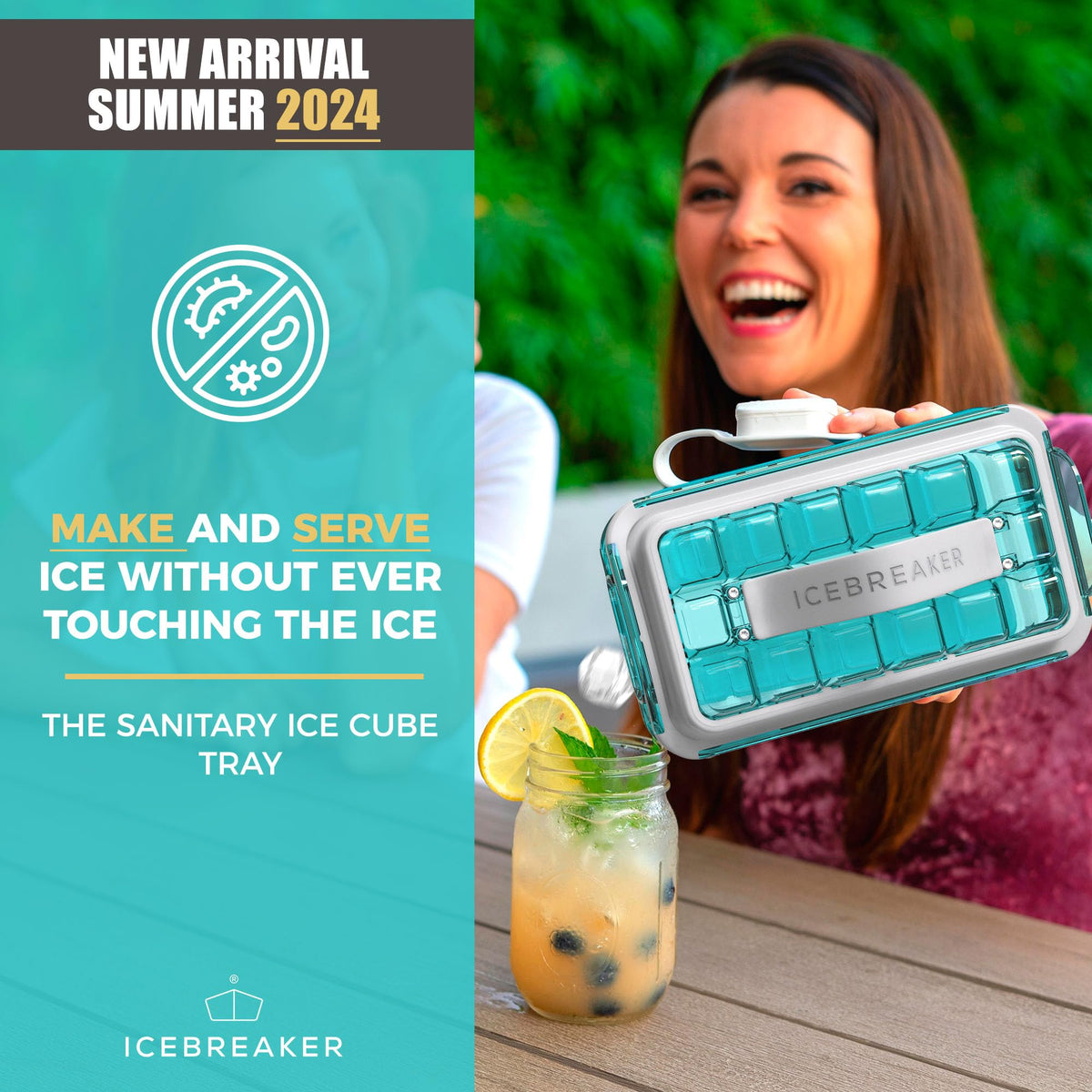ICEBREAKER ice dispenser enables mess-free, hands-free ice serving.