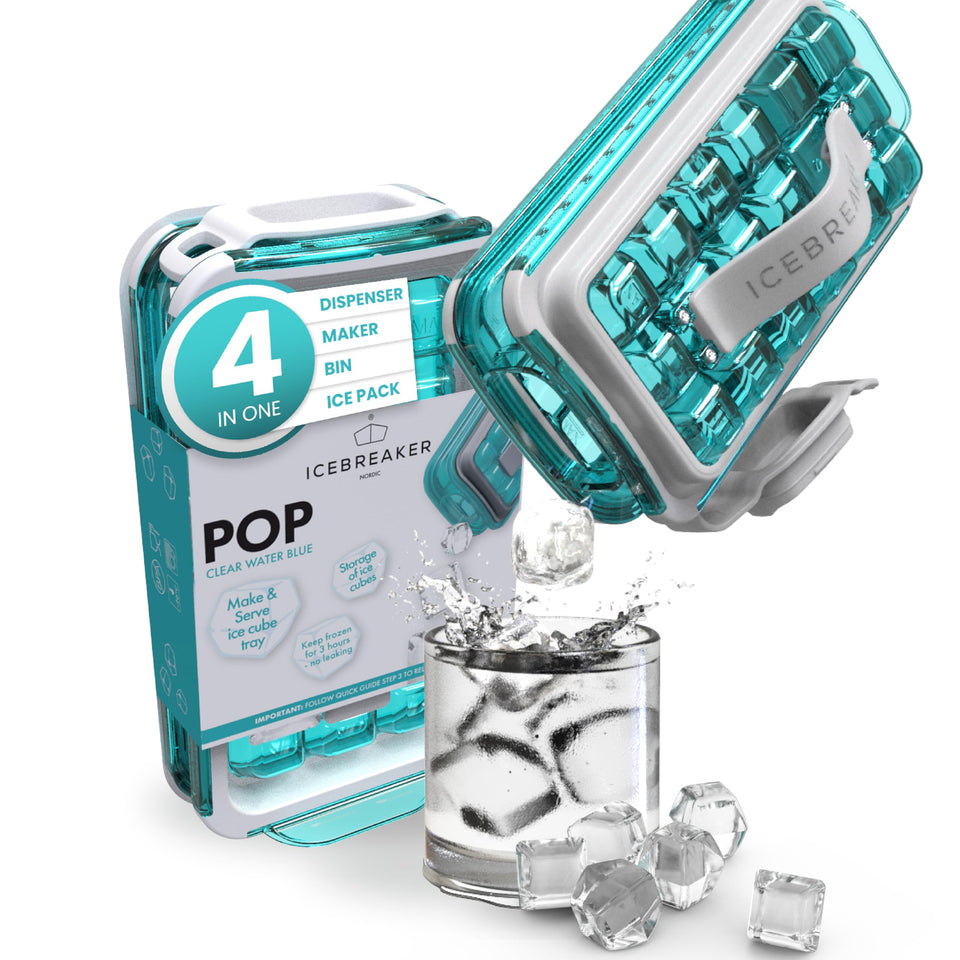 ICEBREAKER POP 2.0 dispenses ice for touch-free serving and cleaner drinks.