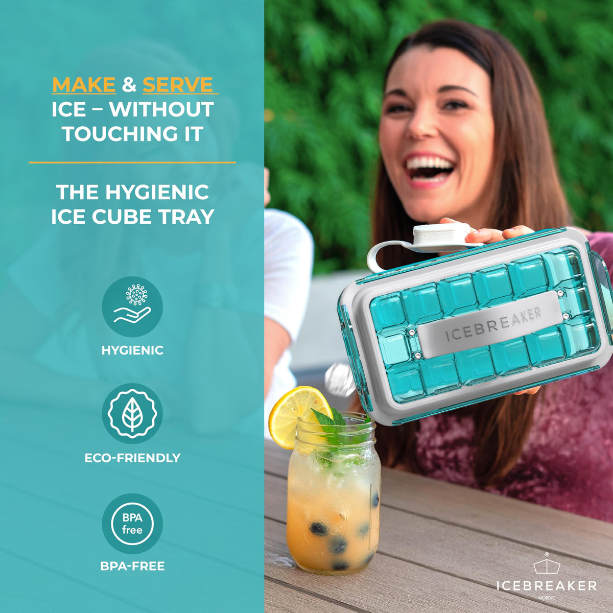 ICEBREAKER POP 2.0 fill tray for easy, spill-free freezing.