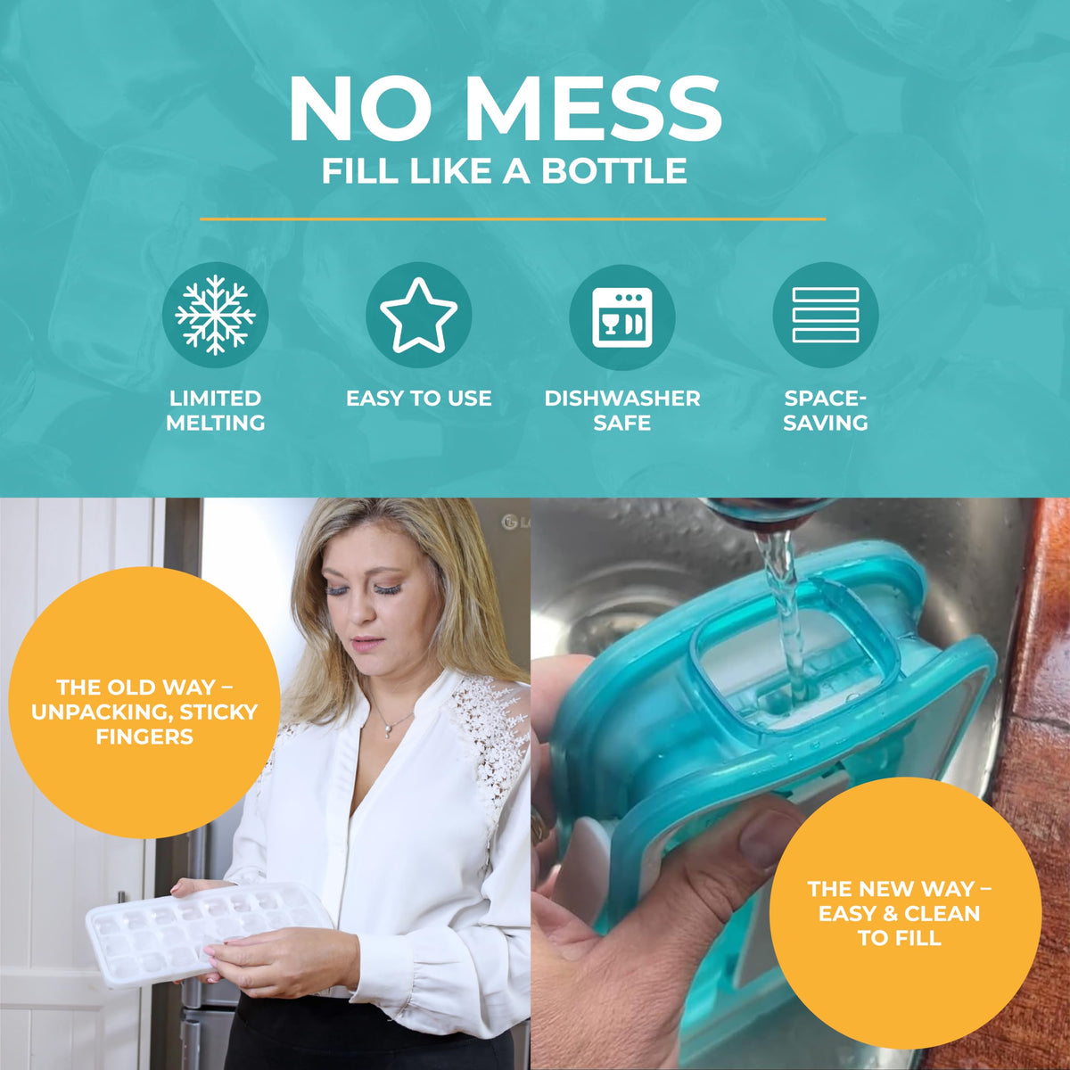 ICEBREAKER POP 2.0 freezes in any orientation with no leaks.