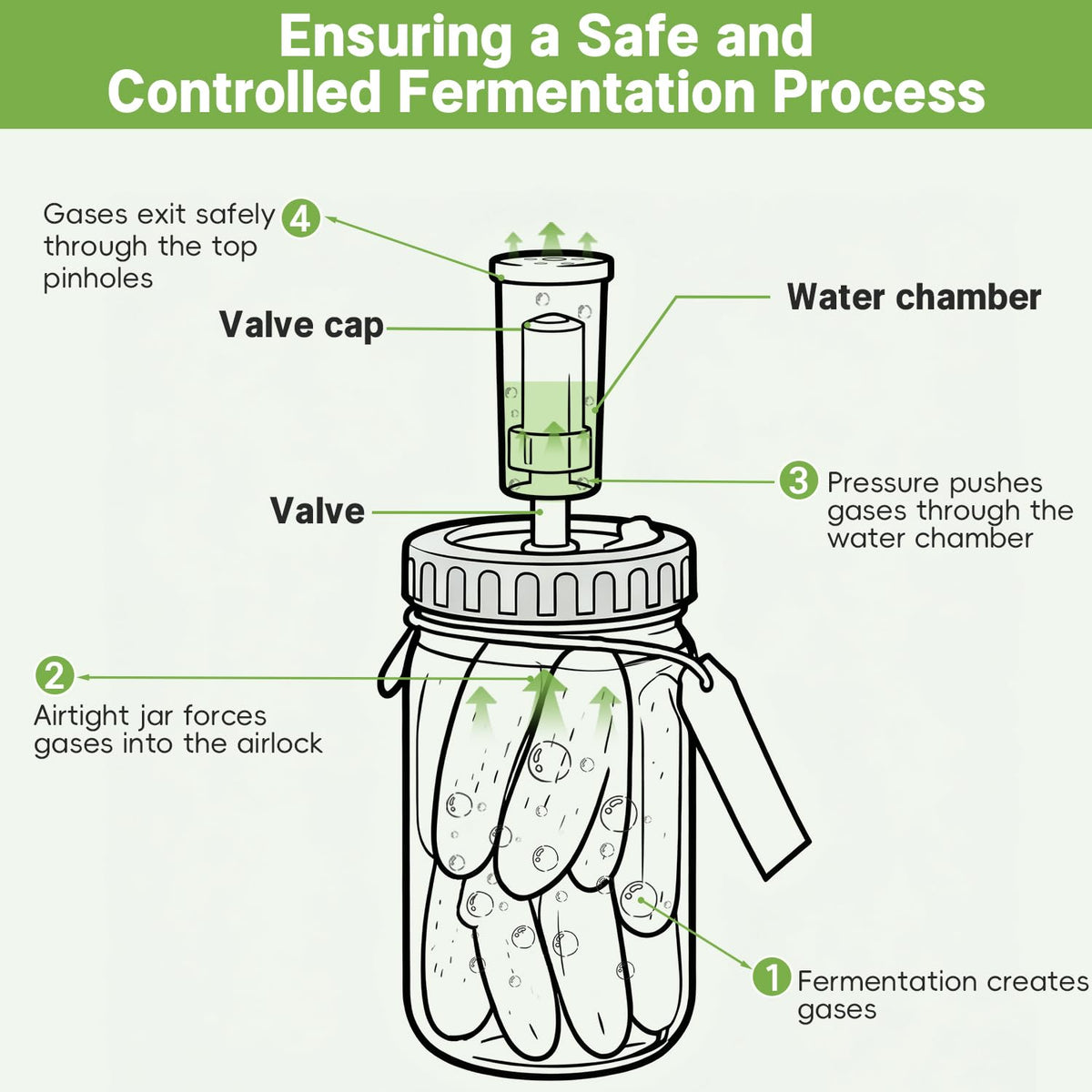 IceFun dual-channel airlocks maintaining a low-oxygen fermentation environment
