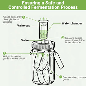 IceFun dual-channel airlocks maintaining a low-oxygen fermentation environment