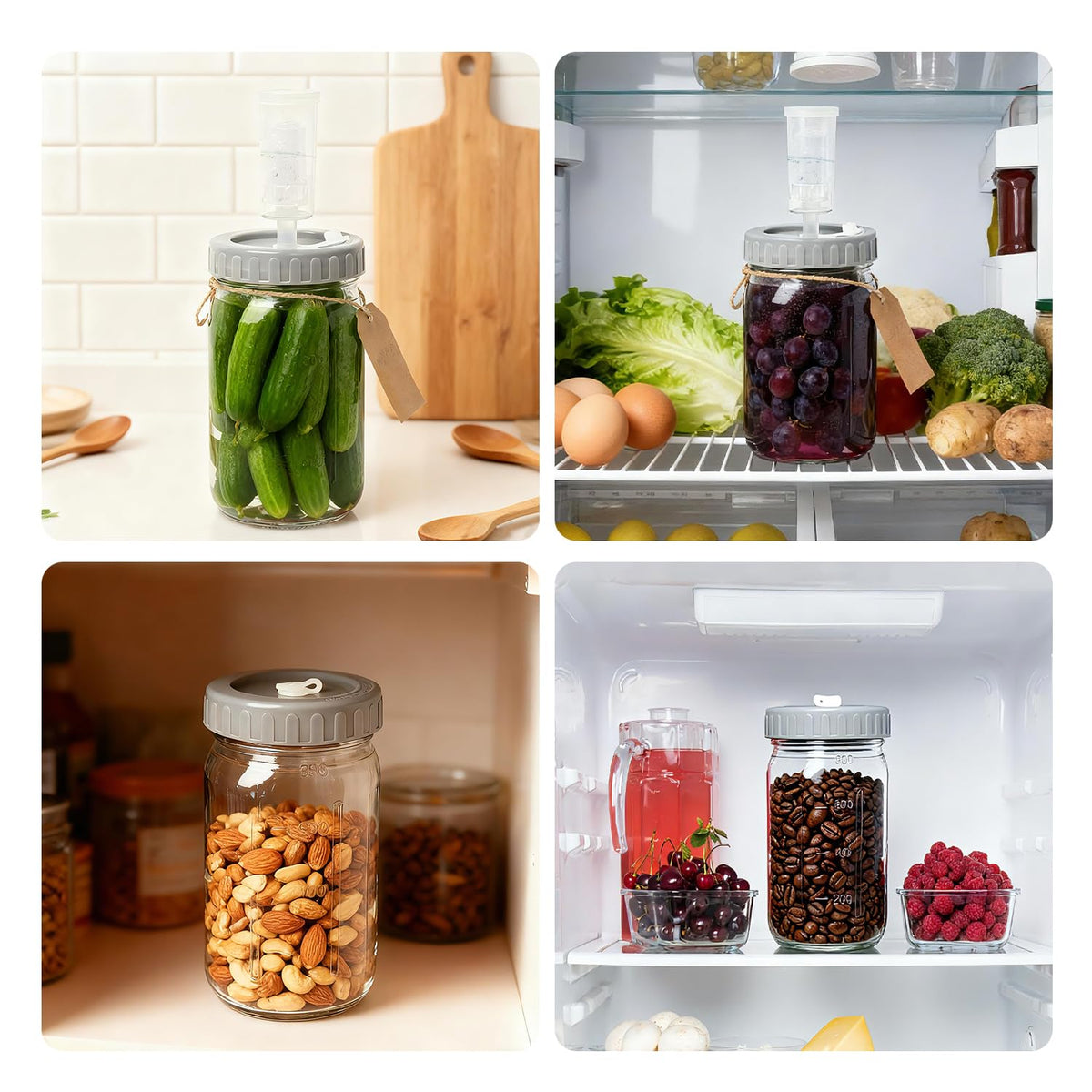 IceFun lead-free glass weights keeping vegetables submerged
