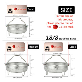 ICEICE steamer basket placed in pot as Instant Pot accessory for even steaming