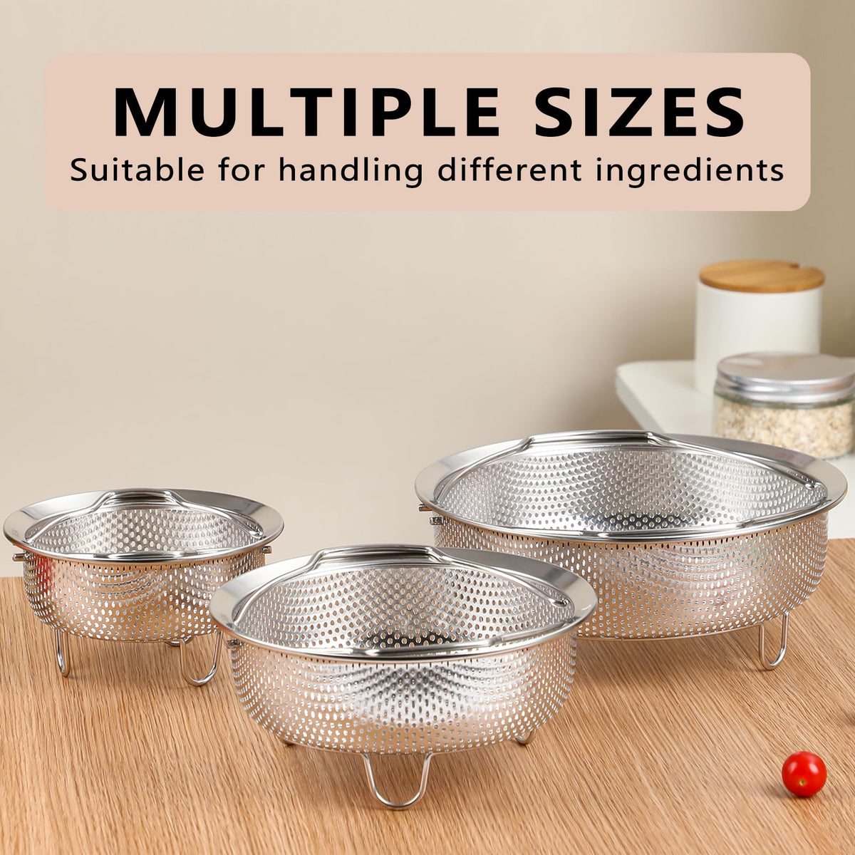 ICEICE steamer basket doubles as a rice washer for quick prep.