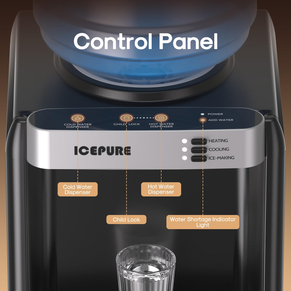 ICEPURE cold water dispensing for refreshing drinks