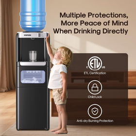 ICEPURE 3-in-1 hot water output for quick beverages
