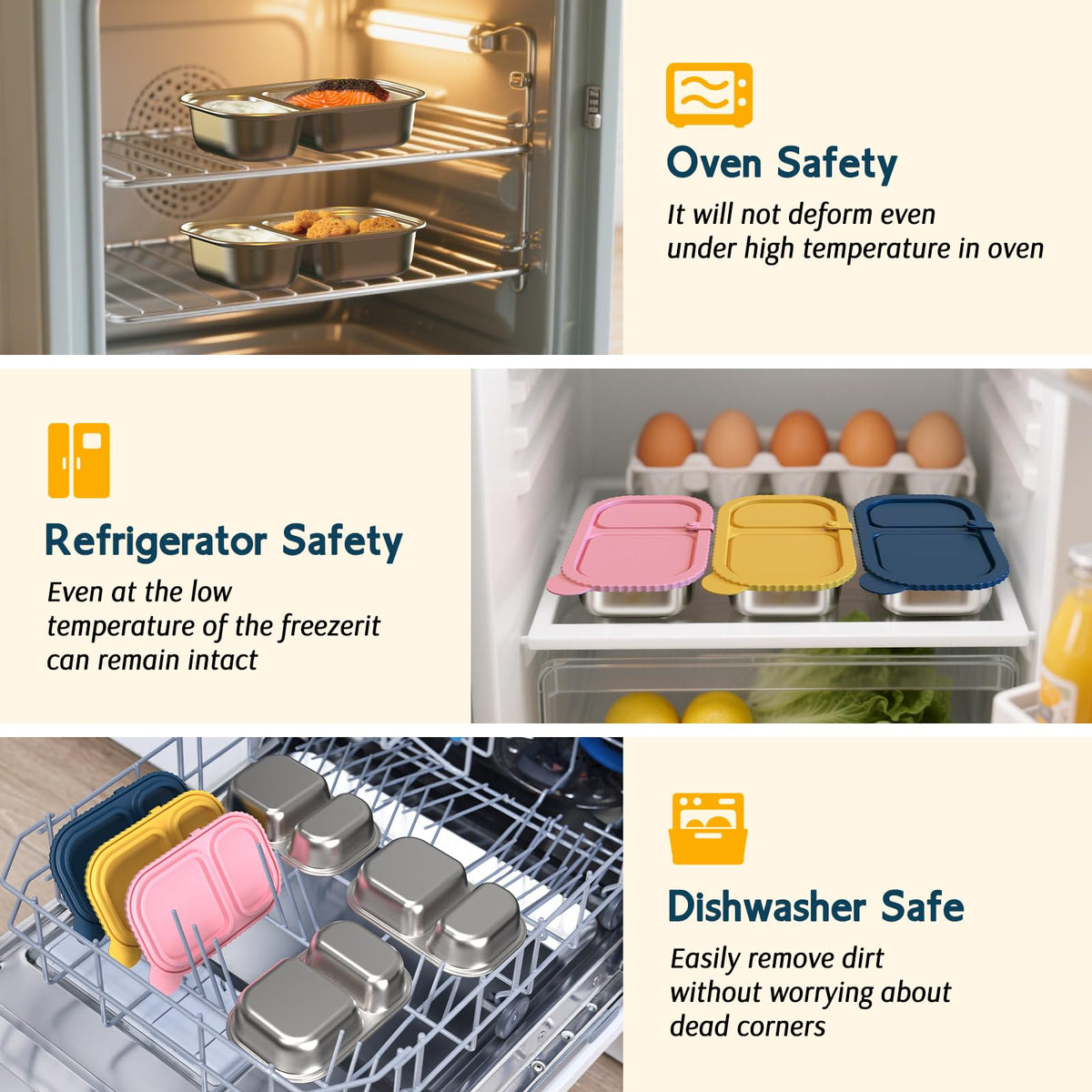 ICEROYCE 304 stainless steel construction resists rust and odors.