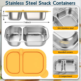 ICEROYCE compact stackable lunch box design saves space in bags and fridges.
