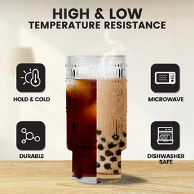 Icesip glass straws included for a clean, plastic-free sipping experience.