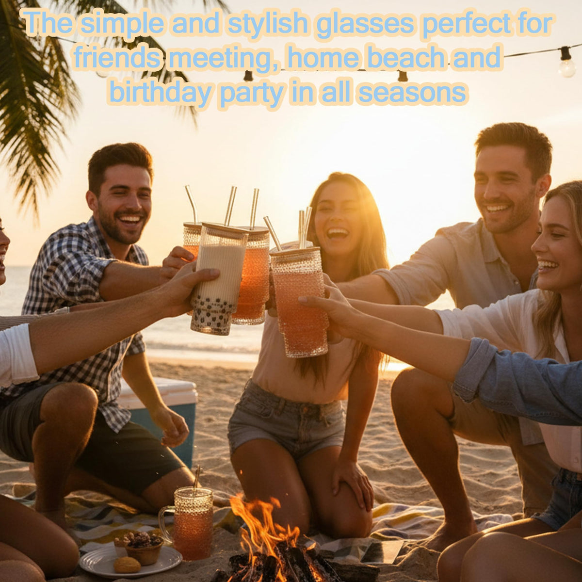 Icesip stackable glass design saves kitchen space while entertaining.