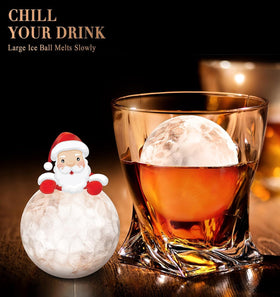 ICEXXP 2.2-inch sphere ice ball for slow-melting bourbon chilling.