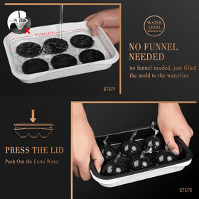 ICEXXP large ice cubes mold enhances cocktails with bigger cooling spheres.