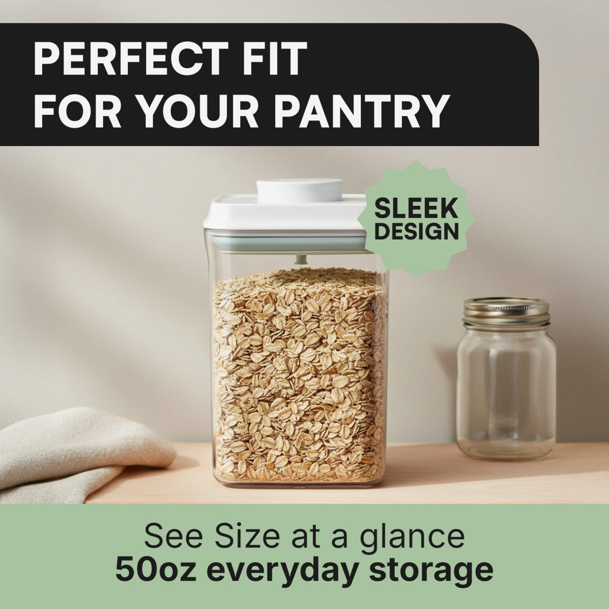 iChewie Bop Top airtight snack container for easy pantry organization