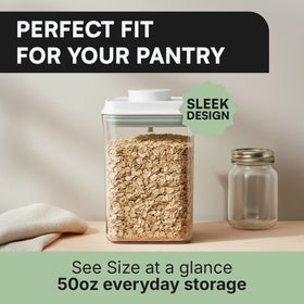 iChewie Bop Top airtight snack container for easy pantry organization