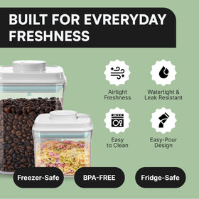 iChewie Bop Top kibble container keeps treats on hand
