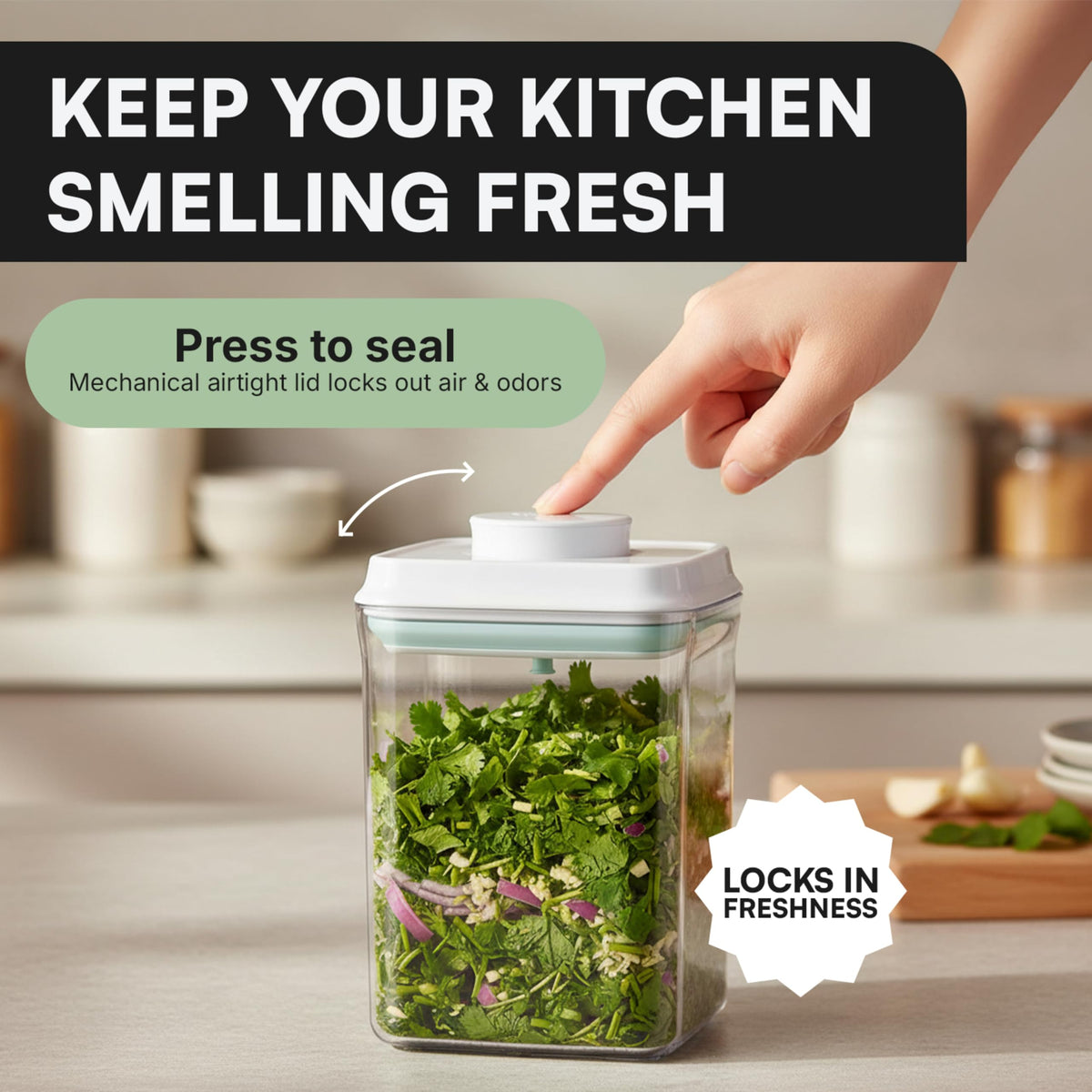 iChewie Bop Top pet food container keeps kibble fresh
